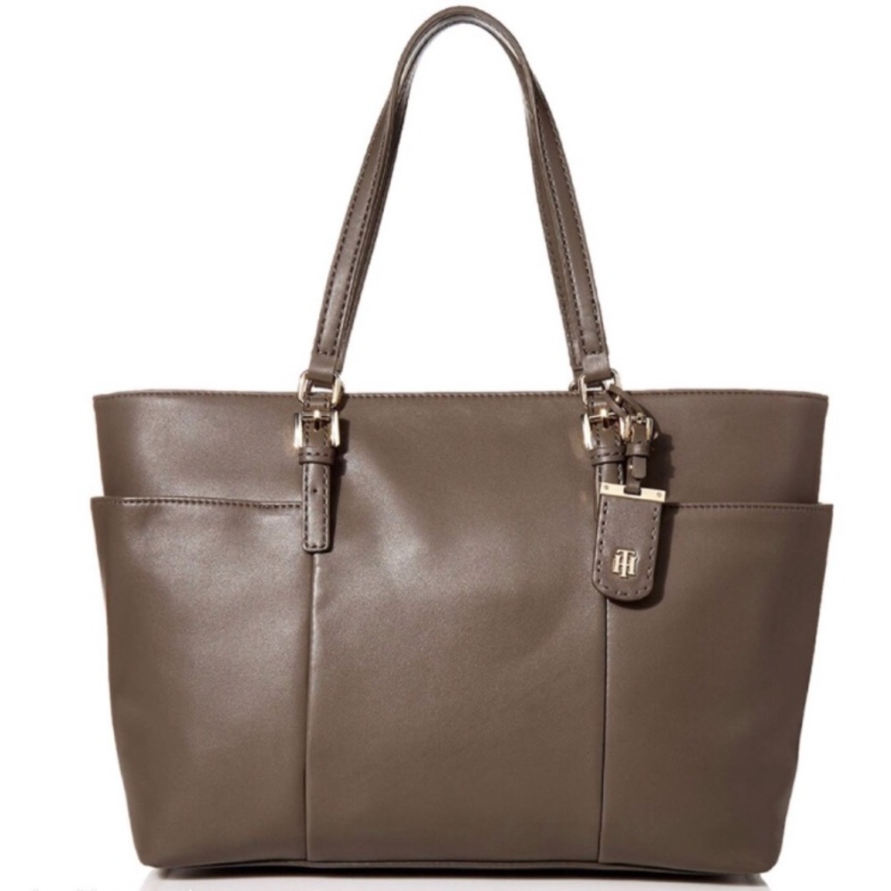 Tommy Hilfiger Julia Tote in Mushroom - Picture 1 of 6